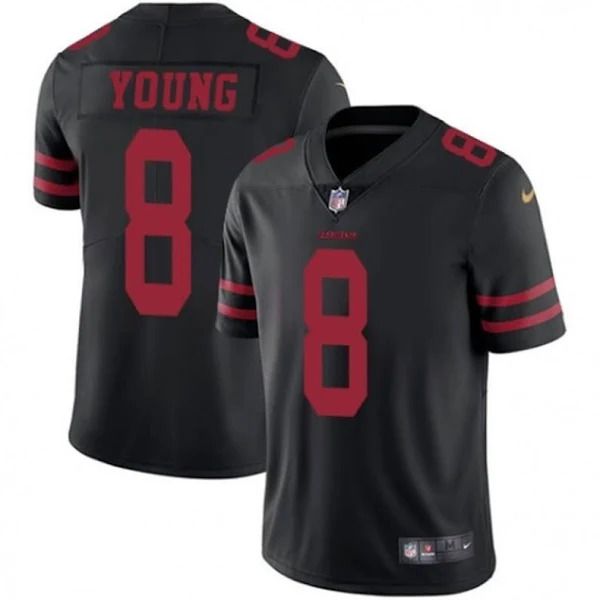 Men San Francisco 49ers #8 Steve Young Nike Black Limited NFL Jersey